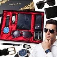 Paski - ZESTAW PREZENTOWY DLA MĘŻCZYZNY PORTFEL PASEK ZEGAREK OKULARY PREZENT - miniaturka - grafika 1