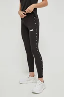 Legginsy - Puma legginsy damskie kolor czarny z aplikacją - miniaturka - grafika 1