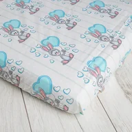 Prześcieradła dla dzieci - Prześcieradło z gumką do kojca100X100 bawełna100% - miniaturka - grafika 1