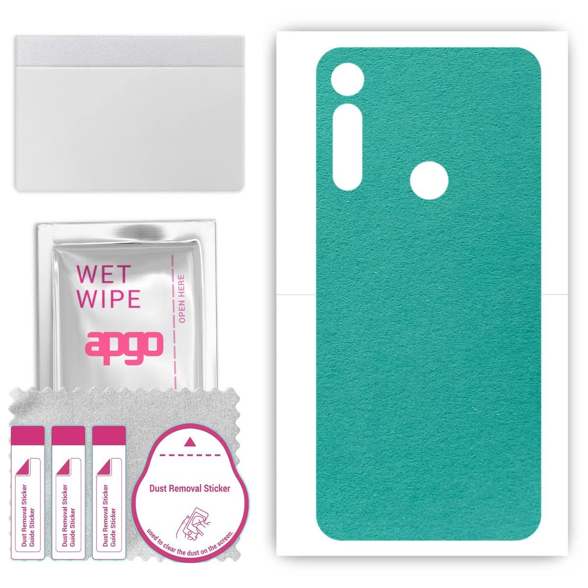 Folia naklejka skórka strukturalna na TYŁ Zamsz do Motorola Moto G Fast - Zamsz Miętowy - apgo SKINS