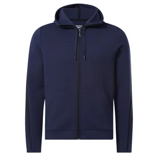 Męska Bluza REEBOK DREAMBLEND FZ HOODIE 100070723 – Granatowy - Bluzy męskie - miniaturka - grafika 1