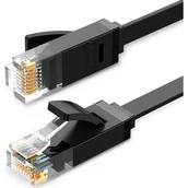 Kable miedziane - Ugreen Płaski kabel sieciowy UGREEN Ethernet RJ45 Cat.6 UTP 15m czarny UGR430BLK - miniaturka - grafika 1