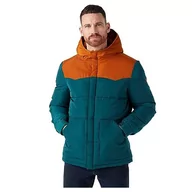 Kurtki męskie - Wrangler Męska kurtka puchowa, Dark Matcha, XXL - miniaturka - grafika 1