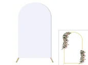 Balony i akcesoria - Zestaw stelaż z łukiem i białym pokrowcem - 200x100 cm - 2 szt - miniaturka - grafika 1