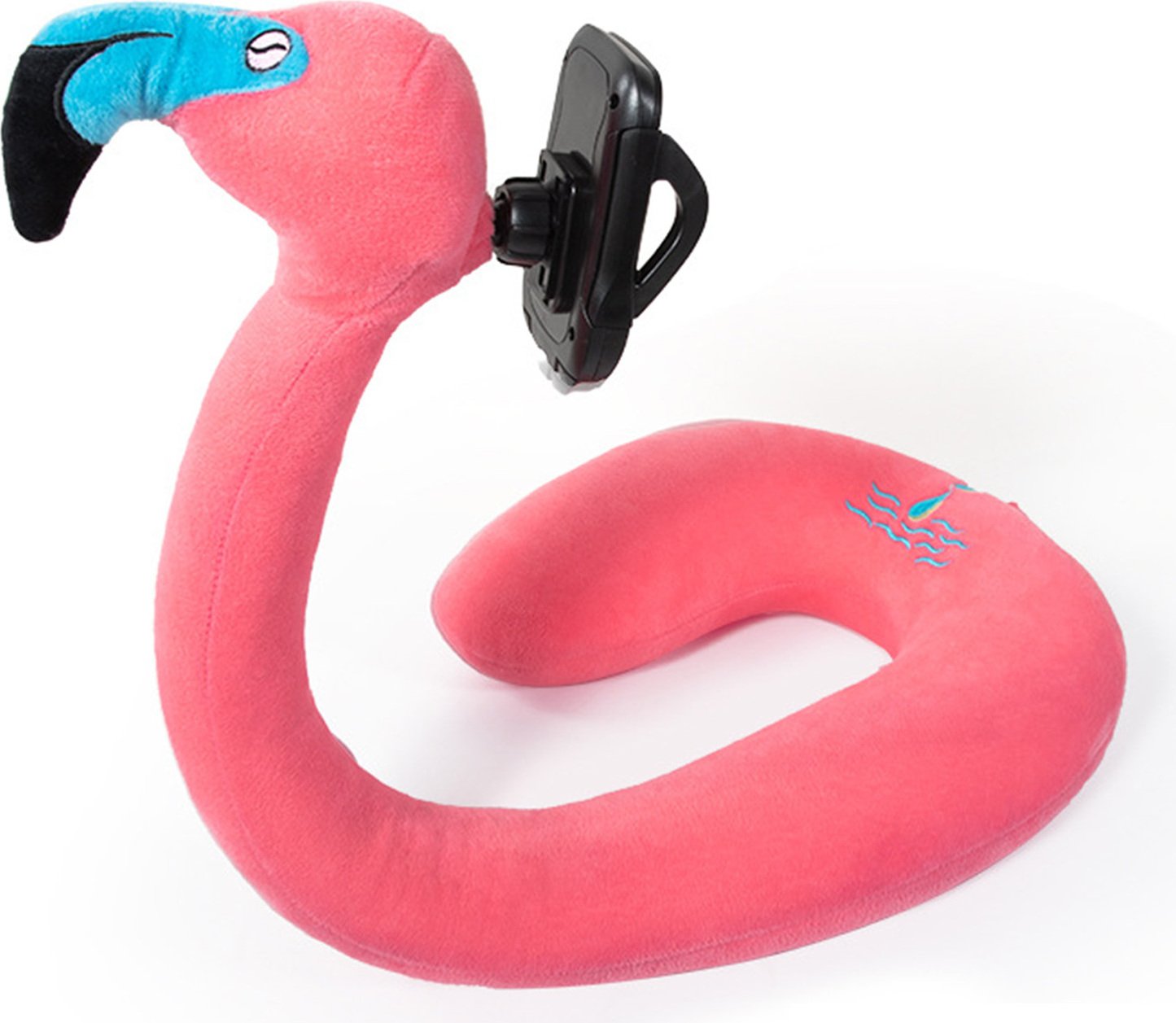 U -förmige Kissen -Telefonhalter 360 Grad Rotation Netter tierischer Nackenkissen Stand für Heimvogel 30x75 cm/11,8x29.5in
