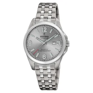 Zegarek Festina Titanium 20697/2 Zegarek Damski tytanowy z cyframi arabskimi - Zegarki damskie - miniaturka - grafika 1
