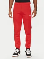 Spodnie sportowe męskie - Puma Spodnie dresowe T7 Always On 629588 Czerwony Regular Fit - miniaturka - grafika 1