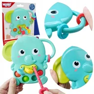 Zabawki sensoryczne - Woopie Baby Gryzak Sensoryczny Słonik Montessori 4W1 - miniaturka - grafika 1