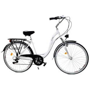 Rower Dallas City Alu 28" 7spd - biały z czarnym - Rowery - miniaturka - grafika 1