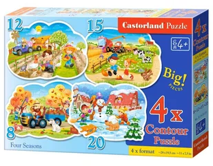 Castorland CASTOR 4w1 Cztery Pory Roku 043019 - Puzzle - miniaturka - grafika 1