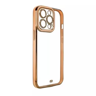 Fashion Case etui do Samsung Galaxy A12 5G żelowy pokrowiec ze złotą ramką złoty - Etui i futerały do telefonów - miniaturka - grafika 1