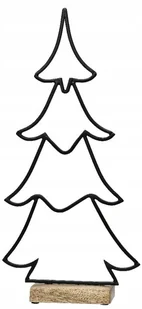 Figurka świąteczna metalowa choinka 27x6,5x13cm Czarna - Ozdoby bożonarodzeniowe - miniaturka - grafika 1