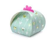 Gadżety na imprezę - PartyDeco Pudełeczka dla gości "Kaktus Box" miętowe 10 szt PUDP37 - miniaturka - grafika 1