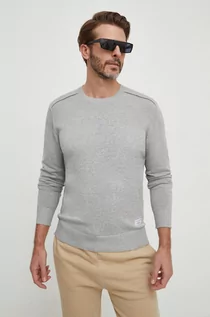 Swetry męskie - Pepe Jeans sweter bawełniany kolor szary lekki - grafika 1