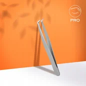 Akcesoria i kosmetyki do stylizacji brwi - Staleks, Pęseta do przedłużania rzęs szerokie skośne krawędzie, Pro Expert TE-10/12 - miniaturka - grafika 1