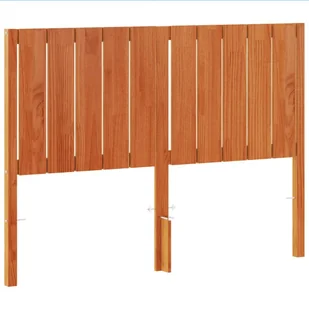 vidaXL Wezgłowie do łóżka, woskowy brąz, 135 cm, lite drewno sosnowe - Inne meble do sypialni - miniaturka - grafika 1
