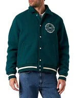 Kurtki męskie - WHITELISTED Męska kurtka Varsity Esmeralda, XL - miniaturka - grafika 1