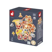 Klocki - Janod Magnesy drewniane Plac budowy 24 szt. 2+ - miniaturka - grafika 1