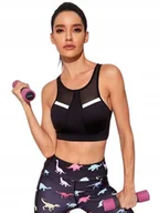 Biustonosze - SHEIN BIUSTONOSZ SPORTOWY GŁADKI CZARNY 38 V3M - miniaturka - grafika 1