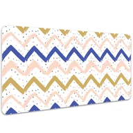 Podkładki na biurko - Mata na biurko Malowane geometryczne zygzaki 100x50 cm - miniaturka - grafika 1