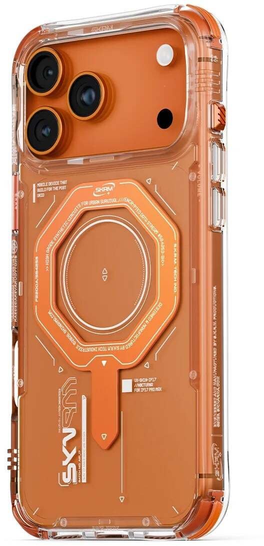Etui Skinarma Magma do iPhone 17 Pro Magnetic Charging pomarańczowy