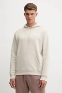 Bluzy męskie - New Balance bluza męska kolor beżowy z kapturem gładka MT41511TWF - miniaturka - grafika 1