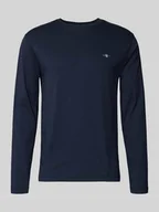 Koszulki męskie - Bluzka z długim rękawem z wyhaftowanym logo - miniaturka - grafika 1