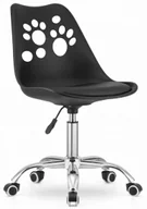 Krzesła obrotowe dla dzieci - Ergonomiczne czarne obrotowe krzesło do nauki dla dziecka D1-P03 - miniaturka - grafika 1