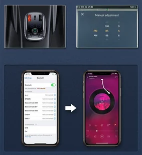 Baseus Transmiter FM Bluetooth 5.0 ładowarka samochodowa PPS Quick Charge QC4.0 Power Delivery USB Typ C / micro SD 5A 36W czarny (CCTM-B01) - Transmitery FM - miniaturka - grafika 19