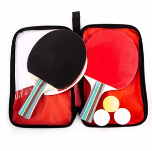 Paletki Do Ping Ponga Piłeczki Zestaw W Etui - Tenis stołowy - miniaturka - grafika 1