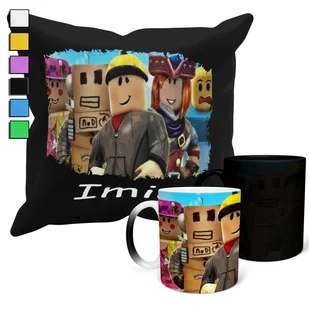 ZESTAW KUBEK MAGICZNY ZMIENIAJĄCY KOLOR + POSZEWKA ROBLOX PREZENT + IMIĘ - Gadżety dla niej i dla niego - miniaturka - grafika 1