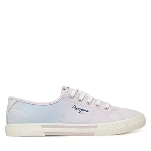 Tenisówki Pepe Jeans Brady Colors W PLS31600 Fioletowy - Trampki damskie - miniaturka - grafika 1