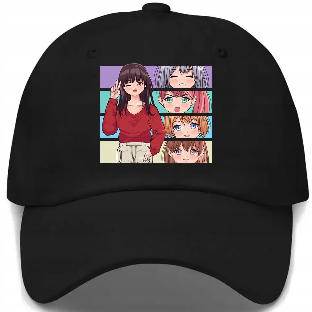 Czapka Z Daszkiem Dziecięca TEEN GIRLS ANIME Czarny Na Lato Różne Wzory