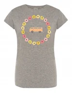 Koszulki i topy damskie - T-Shirt damski nadruk RETRO Van Bus Kwiatki r.L - miniaturka - grafika 1