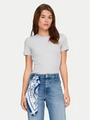 Koszulki i topy damskie - ONLY T-Shirt Val 15339774 Szary Slim Fit - miniaturka - grafika 1