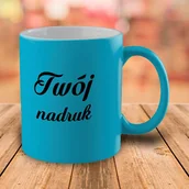 Kubki - Niebieski kubek FLUO-COLOR z Twoim nadrukiem - miniaturka - grafika 1