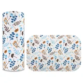 Pieluchy - Ega Kids Pieluszka Tetrowa Wzorzysta 1 szt. 70x80 cm Łąka Niebieska - miniaturka - grafika 1