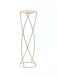 Kwietnik Metalowy Stojak na kwiaty Deco 70cm złoty 1612 - Kwietniki - miniaturka - grafika 1