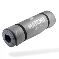 Maty do ćwiczeń - Mata fitness - Mata sportowa - 180 cm x 60 cm x 0,9 cm - Szara - miniaturka - grafika 1