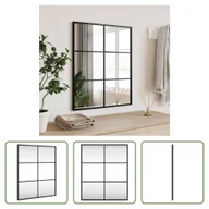 Lustra - Lustro ścienne Living Store czarne 50x60 cm prostokątne żelazo - miniaturka - grafika 1
