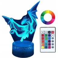 Lampy stojące - Lampka Nocna 3D Led Imię Gra O Tron Tessarion Smok - miniaturka - grafika 1