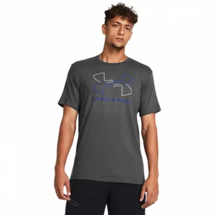 Męski t-shirt z nadrukiem Under Armour UA Foundation Short Sleeve - szary - UNDER ARMOUR - Koszulki sportowe męskie - miniaturka - grafika 1