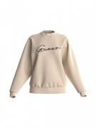 Damska bluza dresowa nierozpinana bez kaptura Guess Allycia CN Sweatshirt - beżowa - GUESS