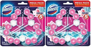 Domestos Power 5 Magnolia Kostka Toaletowa 6x55g - Środki do WC - miniaturka - grafika 1