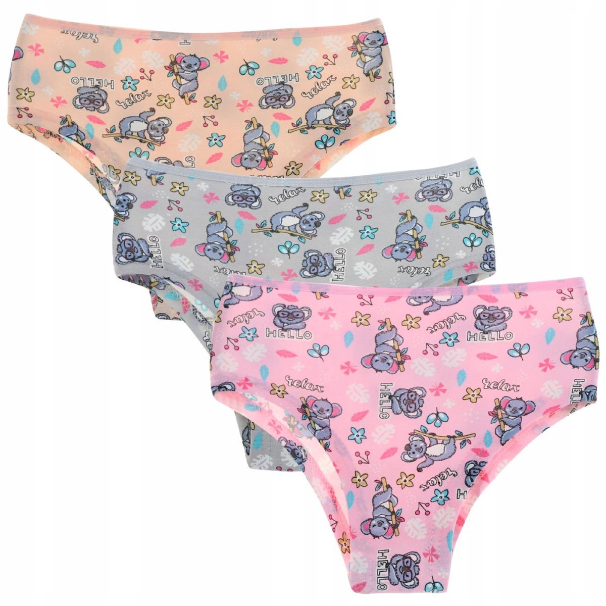 Majtki Młodzieżowe Figi Dziewczęce Hipster Bawełniane 3-pak 128/134 MORAJ