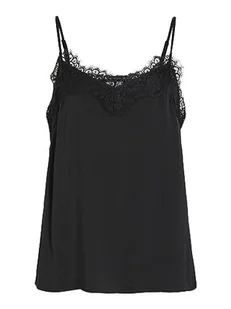 Vila Damski top koronkowy Vicava New Lace Singlet/Su-Noos, czarny, 40 - Koszulki i topy damskie - miniaturka - grafika 1