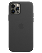 Etui i futerały do telefonów - Etui iPhone 12/12 Pro Max Apple Leather Case z MagSafe - czarne - miniaturka - grafika 1