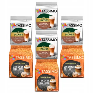 Kapsułki Tassimo Latte Macchiato Classico & Cinnamon Roll Latte 6+1 Gratis! - Kawa w kapsułkach i saszetkach - miniaturka - grafika 1