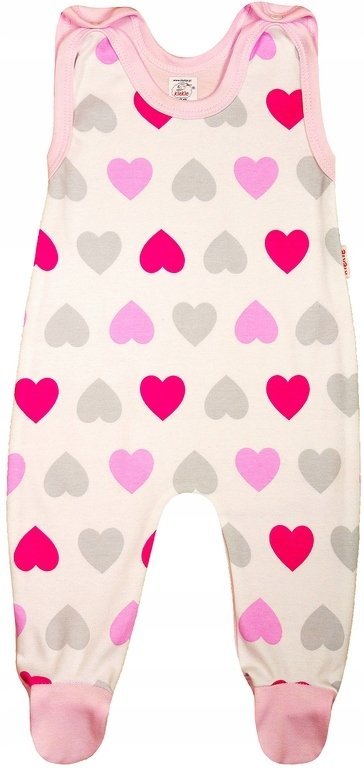 ŚPIOCHY Śpioszki bawełniane SERCA DUŻE 56 KLEKLE