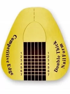 Formy Szablony Złote Szerokie Do Przedłużania 100 - Akcesoria do paznokci - miniaturka - grafika 1